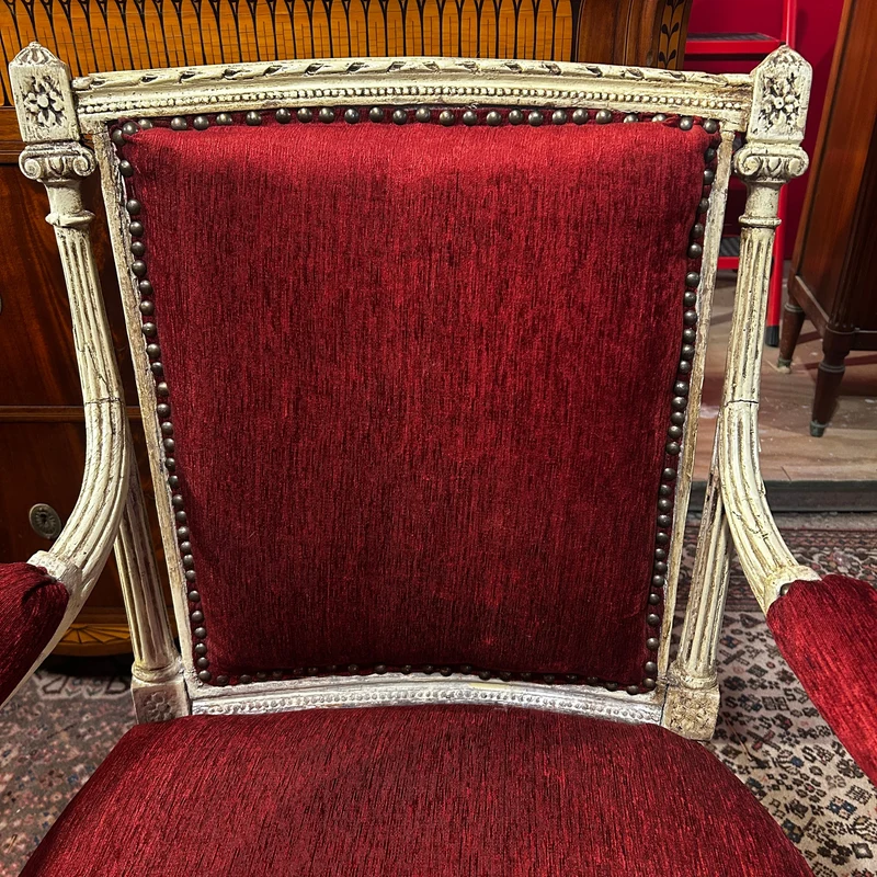 Pair of French Louis XVI style armchairs, 1920