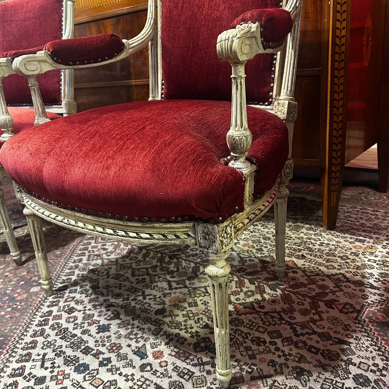 Pair of French Louis XVI style armchairs, 1920