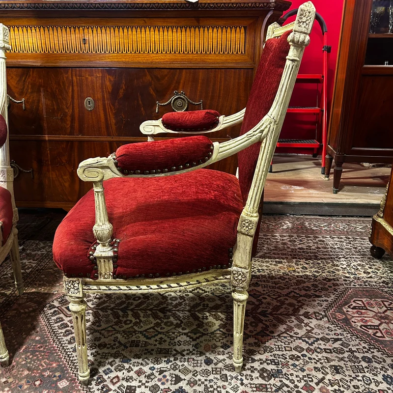 Pair of French Louis XVI style armchairs, 1920