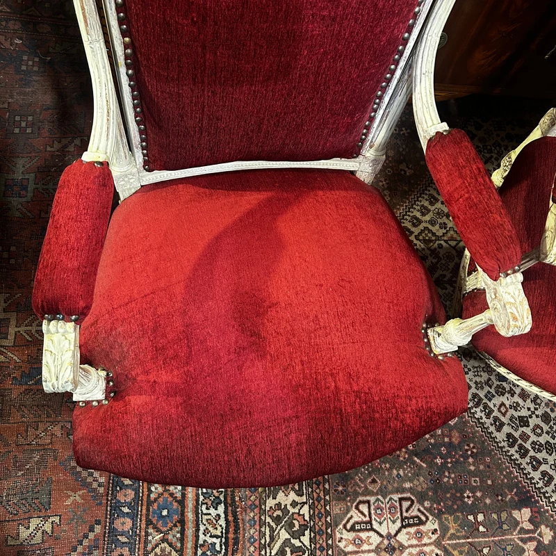Pair of French Louis XVI style armchairs, 1920
