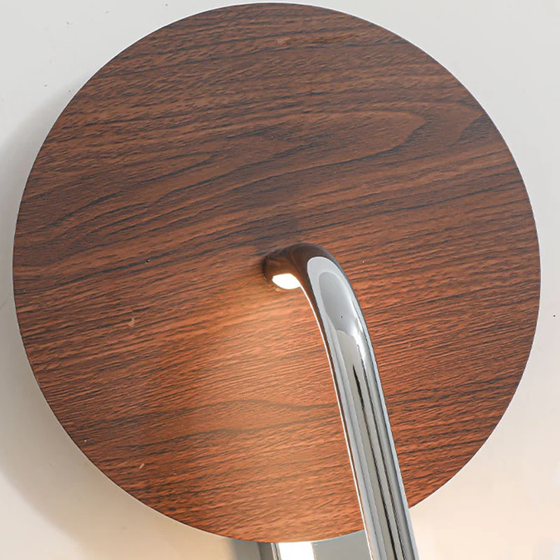 Traditional French Iron Aluminum Acrylic Round LED Wall Sconce Lamp For Living Room