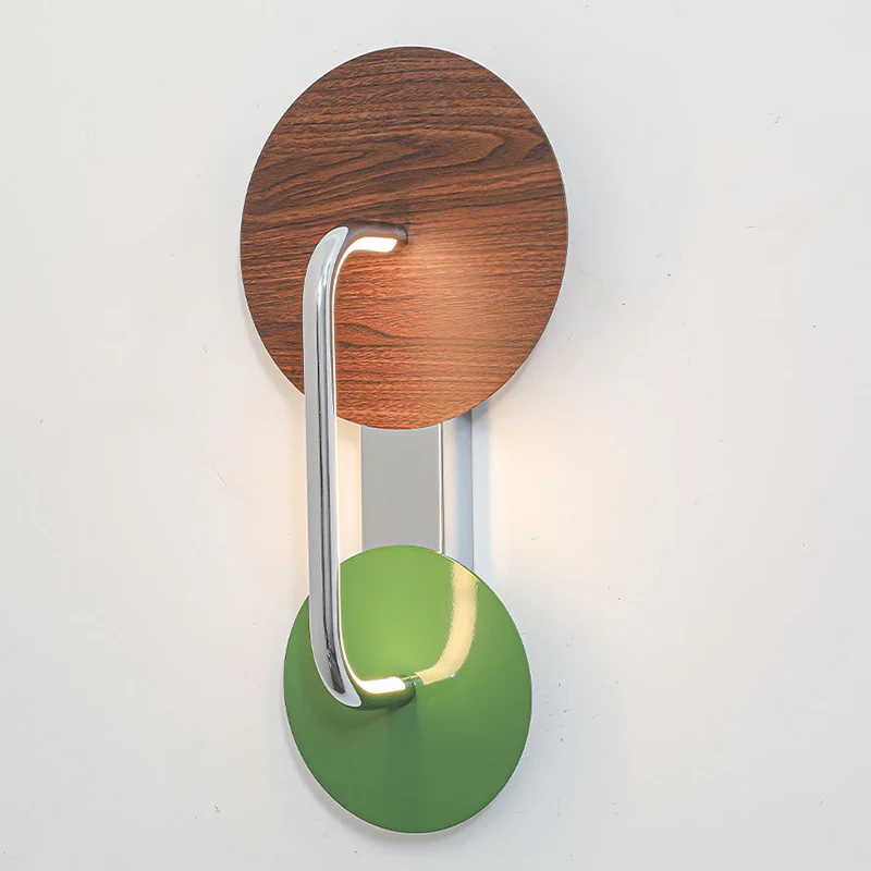 Traditional French Iron Aluminum Acrylic Round LED Wall Sconce Lamp For Living Room