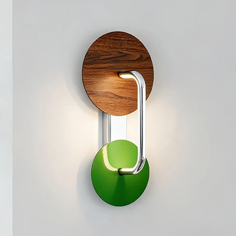 Traditional French Iron Aluminum Acrylic Round LED Wall Sconce Lamp For Living Room