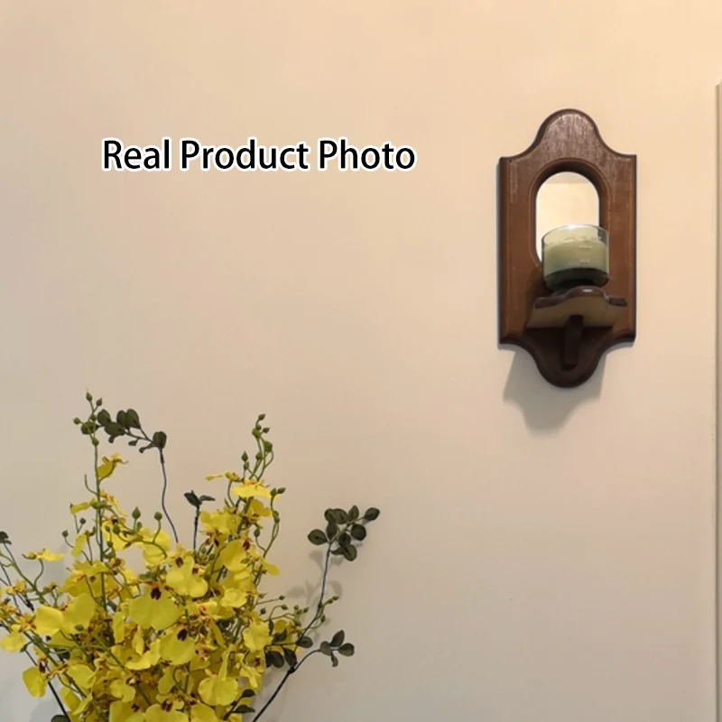 Traditional French Plywood & Glass Wall Mirror With Display Shelf For Living Room Bedroom