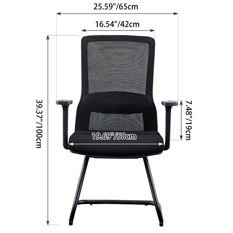 Modern Minimalist Breathable Mesh Office Chair With Lumbar Support - High Density Foam Seat Steel Desk Chair For Home Office
