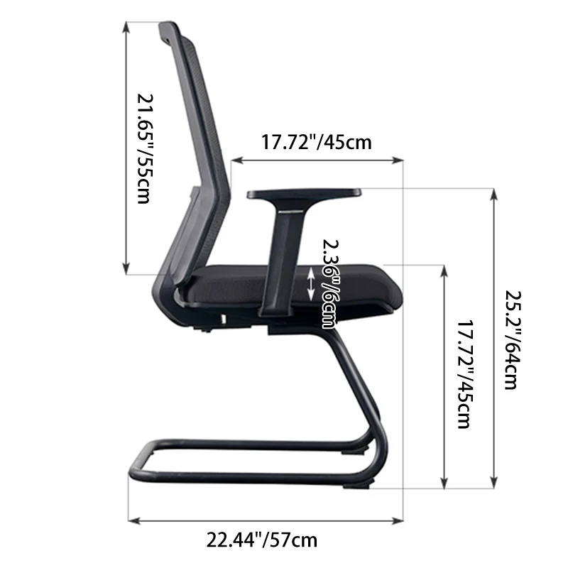 Modern Minimalist Breathable Mesh Office Chair With Lumbar Support - High Density Foam Seat Steel Desk Chair For Home Office