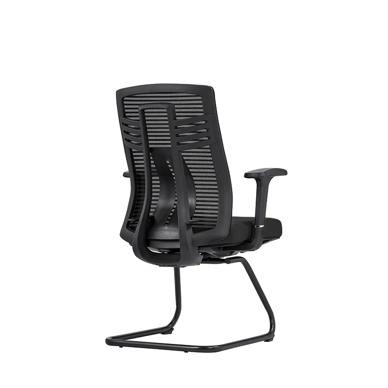 Modern Ergonomic Executive Mesh Desk Chair With Adjustable Lumbar Support - Black Sled Base Meeting Seating Office Chair For Home Office
