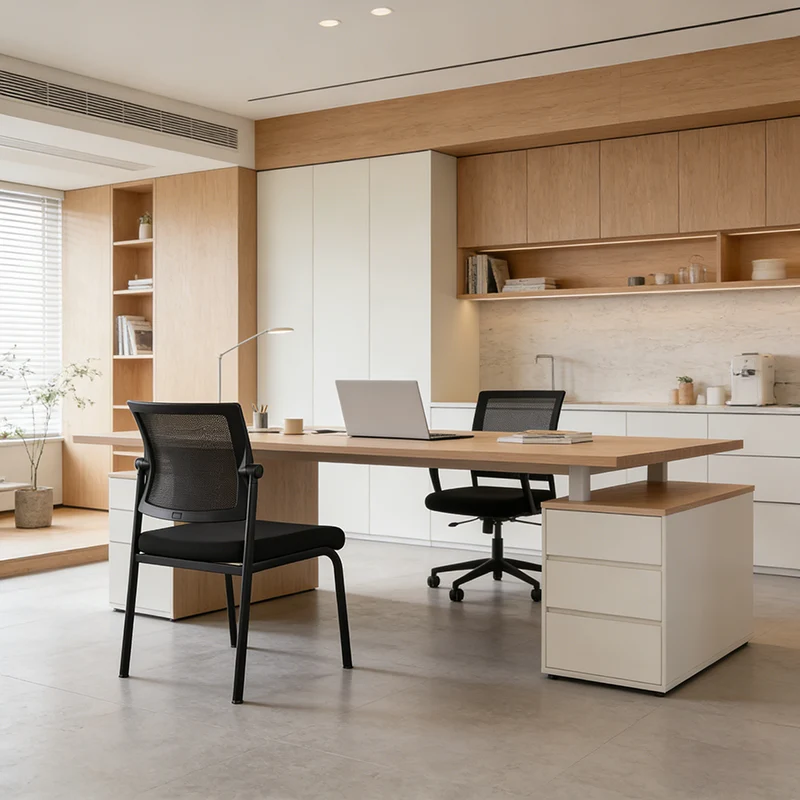 Modern Minimalist Heavy-Duty Meeting Room Chair With Breathable Backrest - Molded Foam Seat Desk Chair For Home Office
