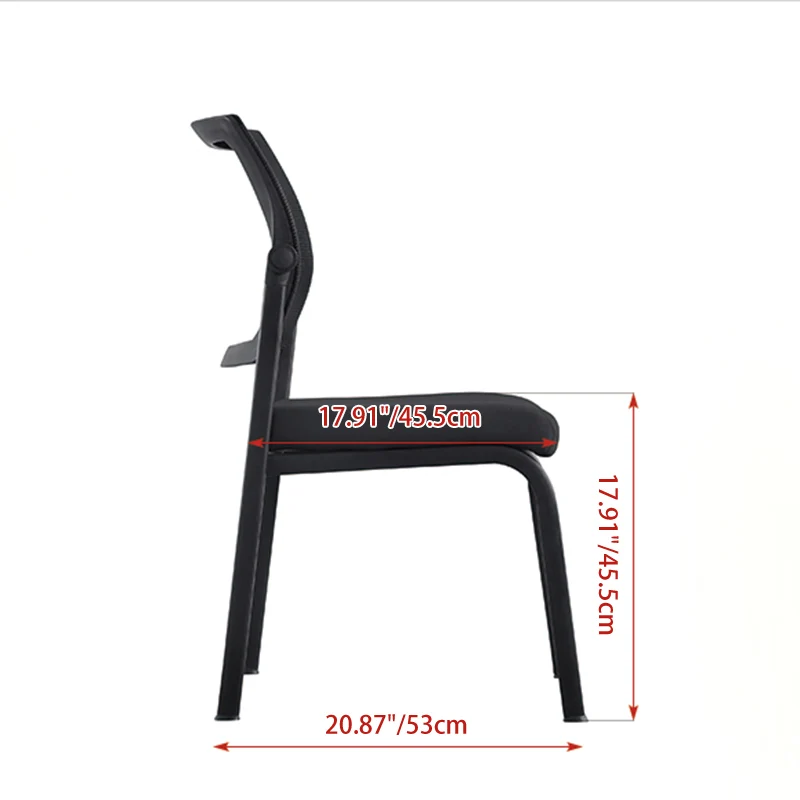Modern Minimalist Heavy-Duty Meeting Room Chair With Breathable Backrest - Molded Foam Seat Desk Chair For Home Office