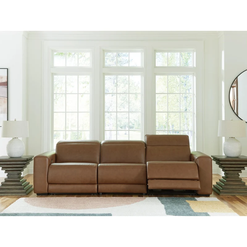 Signature Design by Ashley Magic Man Power Reclining Leather Match Sofa PCU1070046A/PCU1070058/PCU1070062