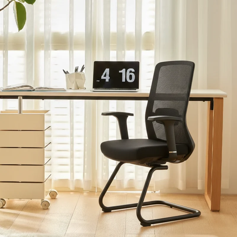 Adjustable Lumbar Support Executive Desk - Minimalist Chair With Breathable Mesh & Sturdy Steel Frame For Home Office