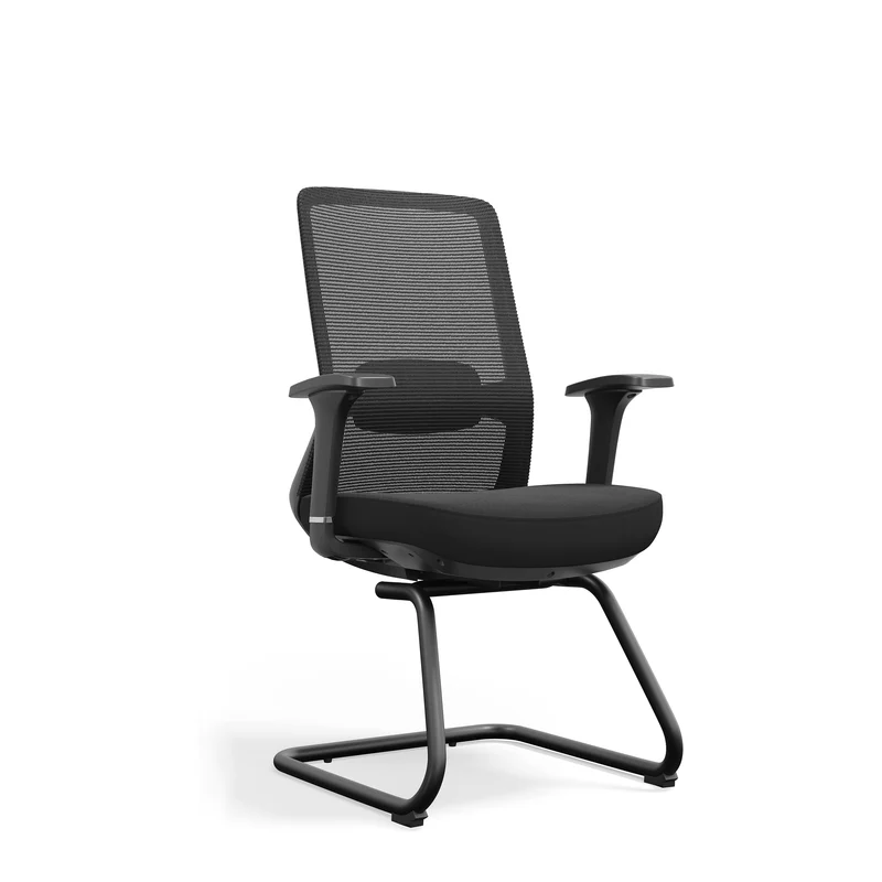 Adjustable Lumbar Support Executive Desk - Minimalist Chair With Breathable Mesh & Sturdy Steel Frame For Home Office