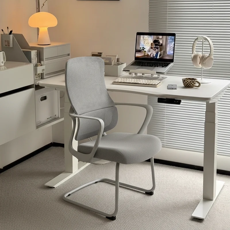 Premium Gray Executive Back Support & Stylish Design Desk Chair - Minimalist Chair With Ergonomic Breathable Mesh For Home Office