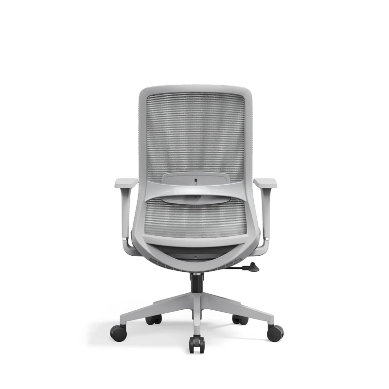 Ergonomic Mid-Back Desk Chair - Minimalist Office Chair With Adjustable Lumbar Support & Memory Sponge Seat For Home Office