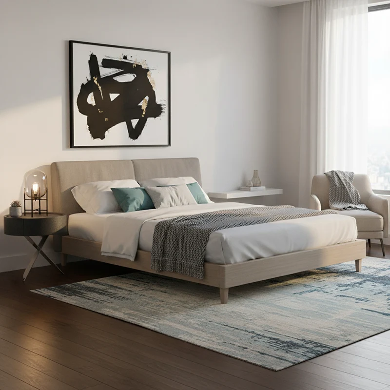 Contemporary Sculptural X-Metal Base Bedside Table - Round 1 Drawer Nightstand For Bedroom