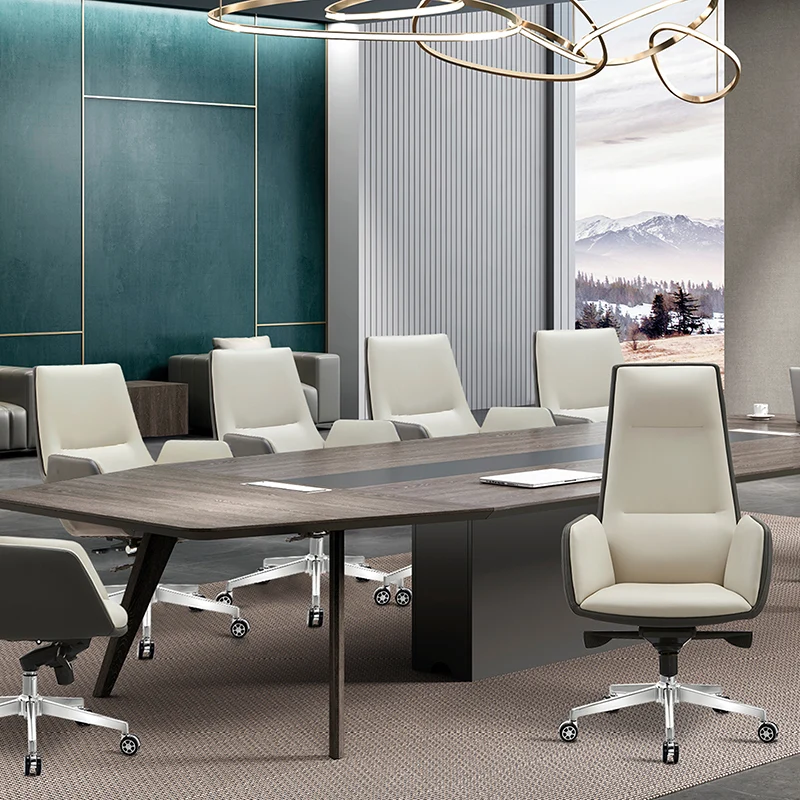 Modern Luxury Ergonomic Executive Chair - Leather Plywood Metal Office High Back Desk Chair With Adjustable Height, Swivel Wheels & Reclining Function