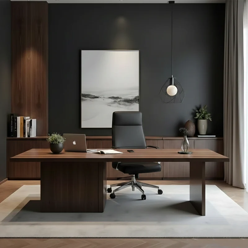 Modern Luxury Ergonomic Office Chair - Leather Executive Desk Chair Plywood & Metal Frame High-Density Foam With Wheels, Swivel, Adjustable Height & Reclining Function