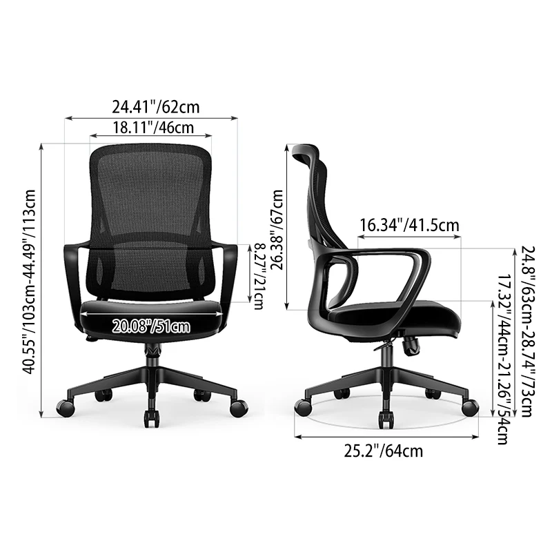 Experience Unmatched Comfort And Durability Desk Chair - Minimalist Mesh Backrest & Comfortable, Durable For Long Hours For Home Office