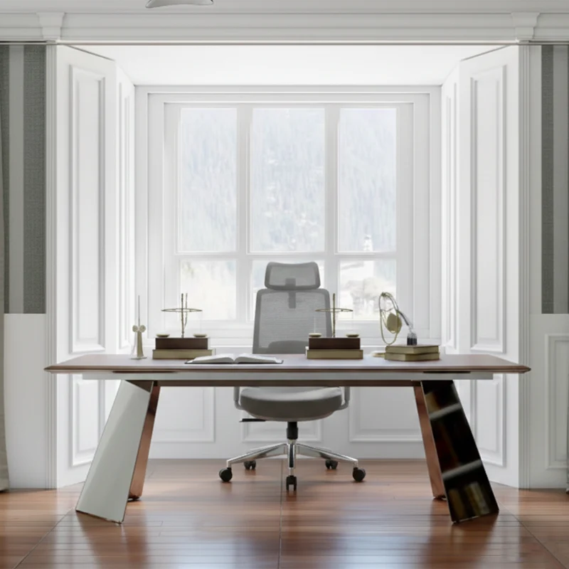 Ergonomic Adjustable Manager Desk Chair - Minimalist Durable High-Back Chair With 4D Adjustable Armrests & Silent Casters For Home Office
