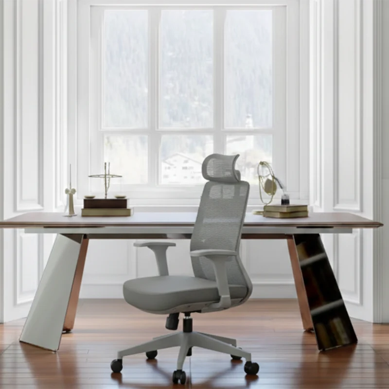 Premium Ergonomic Office Desk Chair - Minimalist High-Back Manager Chair With 2D Headrest & SGS Certified Gas Lift For Home Office