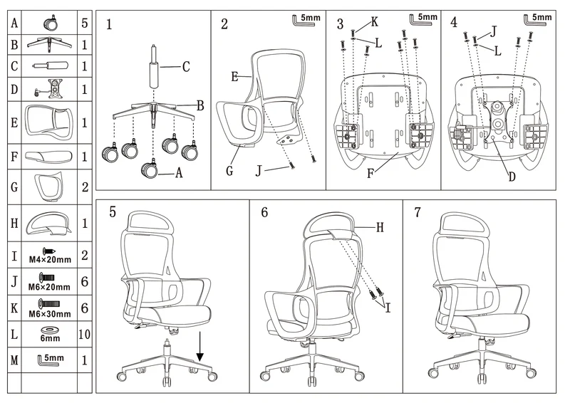 Stylish & Comfortable High Back Desk Chair - Minimalist Breathable Mesh & Premium Lumbar Support For Home Office