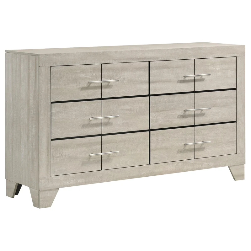 Coaster Furniture Trenton 225063 6-drawer Bedroom Dresser - Rustic Cream