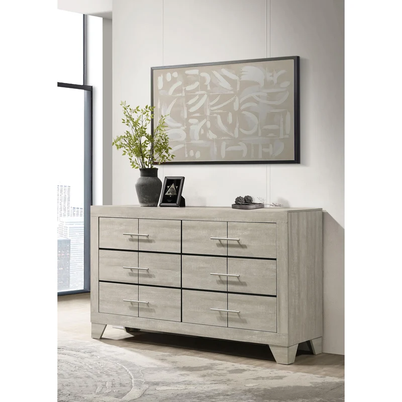 Coaster Furniture Trenton 225063 6-drawer Bedroom Dresser - Rustic Cream