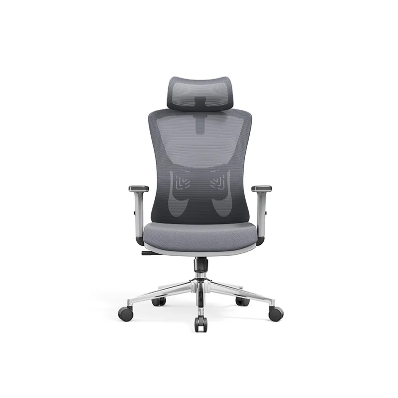 Modern Stylish High-Back Manager Office Chair - Soft Fixed Lumbar Support Electroplated Base Ergonomic Executive Chair For Home Office