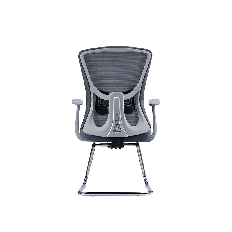 Modern Minimalist Mesh Cantilever Reception Chair - Breathable Mesh Ergonomic Electroplated Steel Frame Office Chair For Home Office