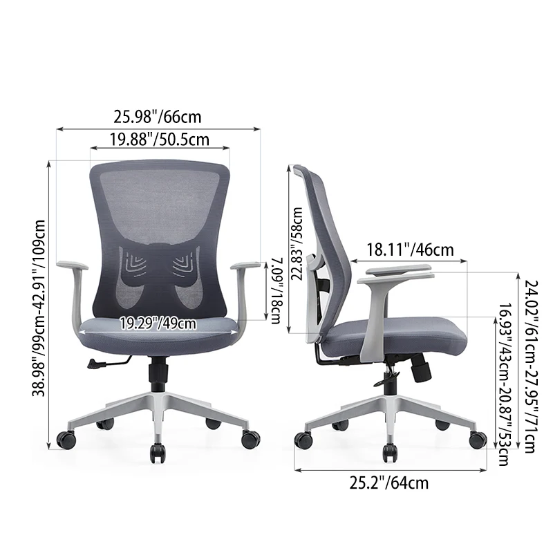 Minimalist Reinforced Mesh Desk Chair - Durable PP Base & Breathable Backrest Cost-Effective Seating Office Chair For Home Office