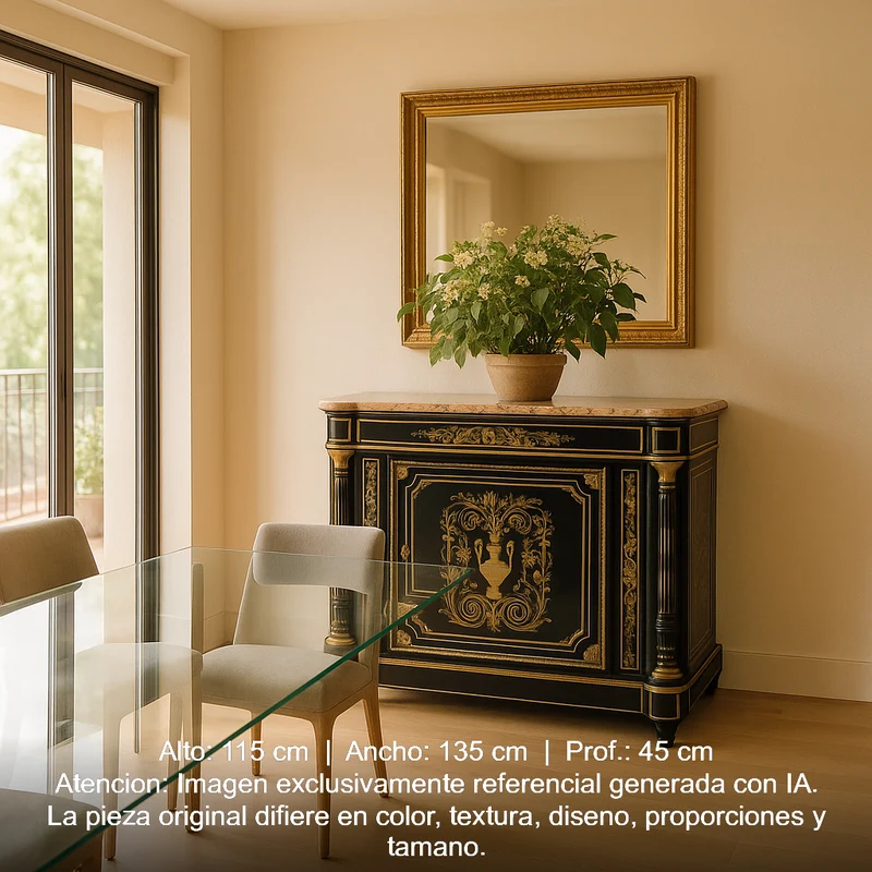 French Boulle pink marble and mother-of-pearl details