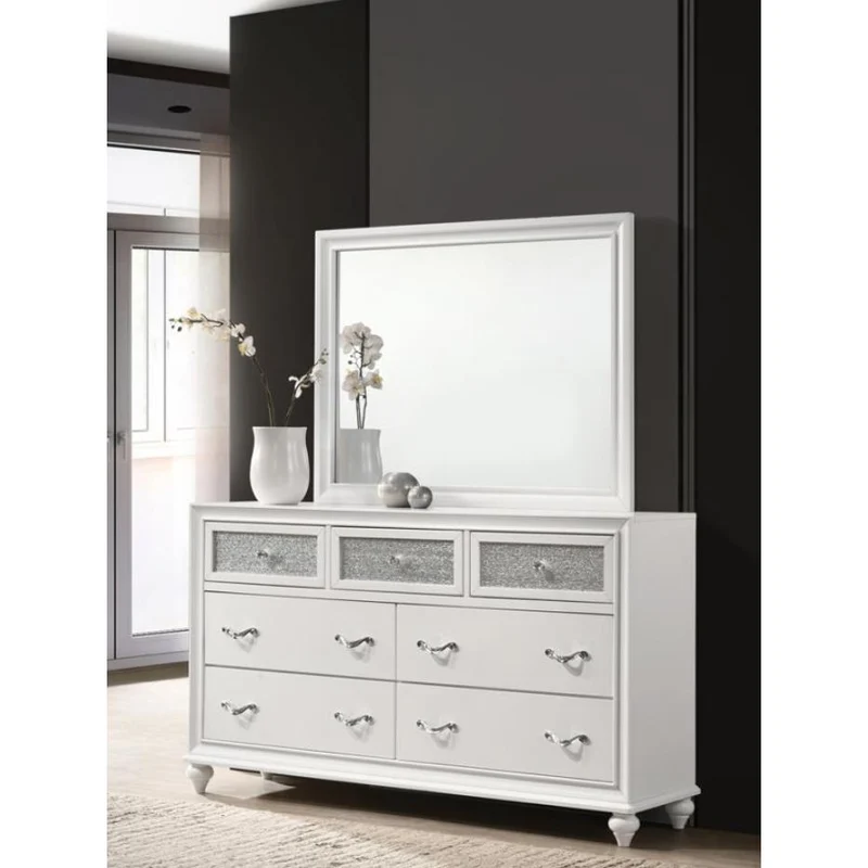 Coaster Furniture Barzini 205894 Dresser Mirror - White