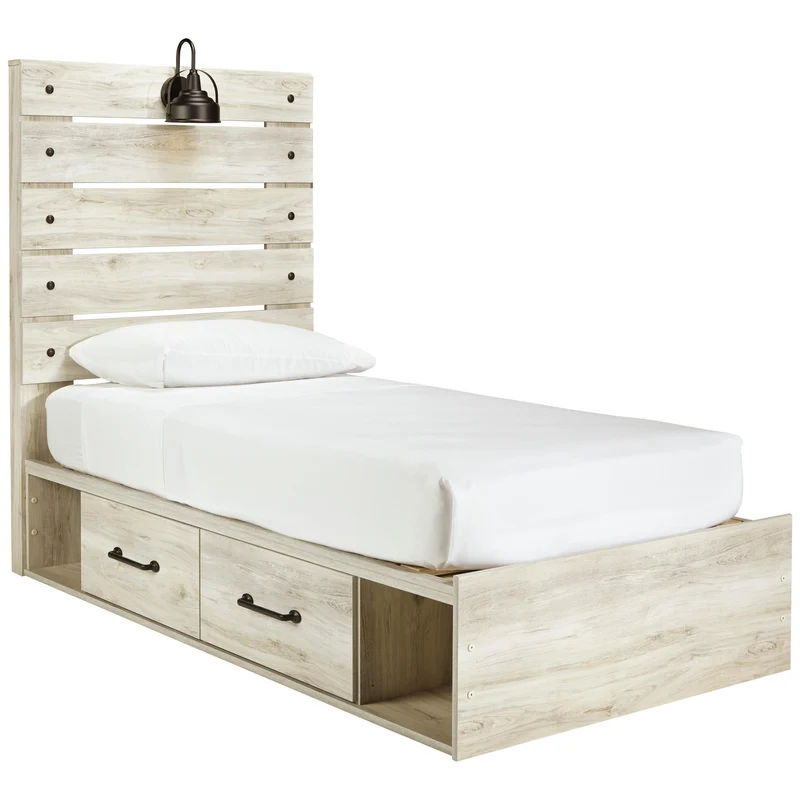 Signature Design by Ashley Cambeck B192B21 Twin Panel Bed with 4 Storage Drawers
