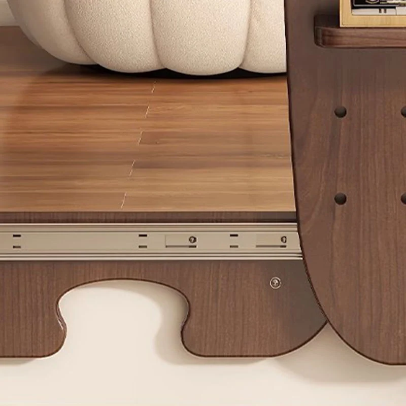 Contemporary Creative Particleboard Glass Bear-shaped Sliding Wall Mirror With DIY Pegboard Storage For Bedroom & Living Room