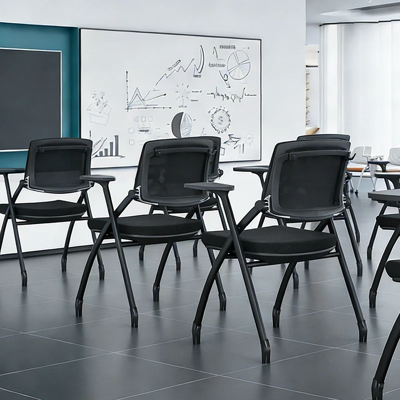 Ergonomic Adjustable Tilt Desk Chair - Minimalist Foldable Office Chair With Breathable Mesh & Bag Hook For Home Office