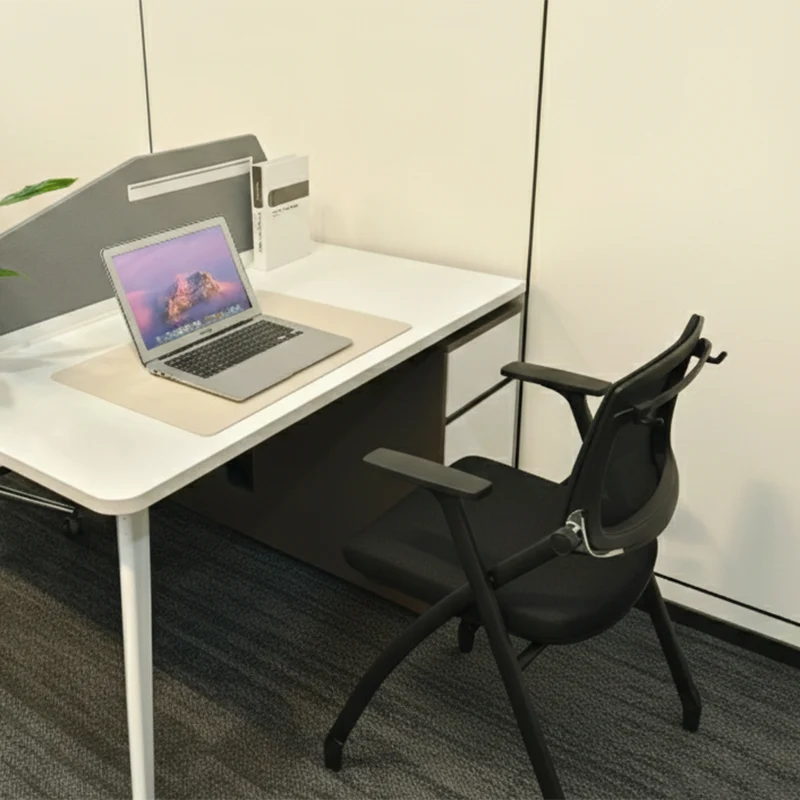 Ergonomic Adjustable Tilt Desk Chair - Minimalist Foldable Office Chair With Breathable Mesh & Bag Hook For Home Office
