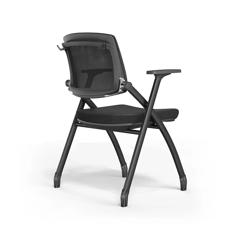 Ergonomic Adjustable Tilt Desk Chair - Minimalist Foldable Office Chair With Breathable Mesh & Bag Hook For Home Office