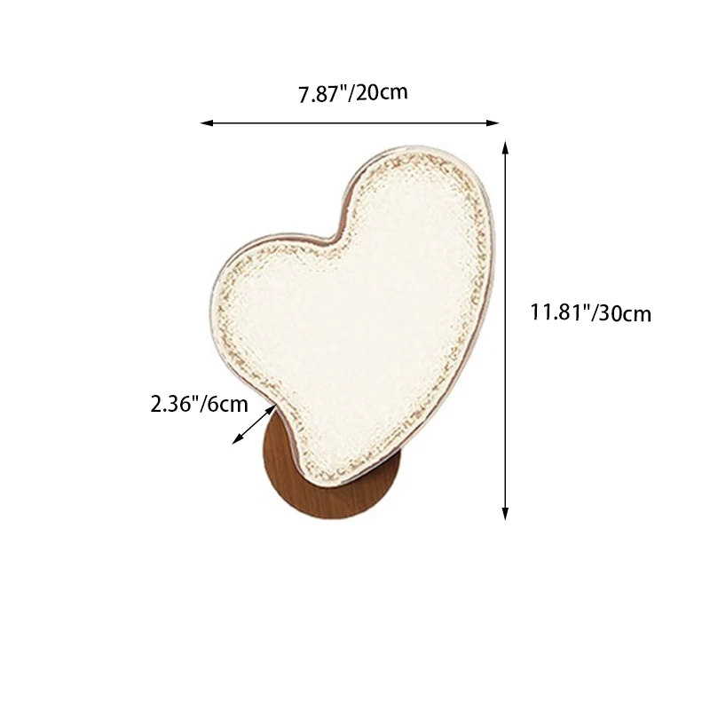 Contemporary Nordic Hardware Acrylic Heart-Shaped LED Wall Sconce Lamp For Living Room & Bedroom