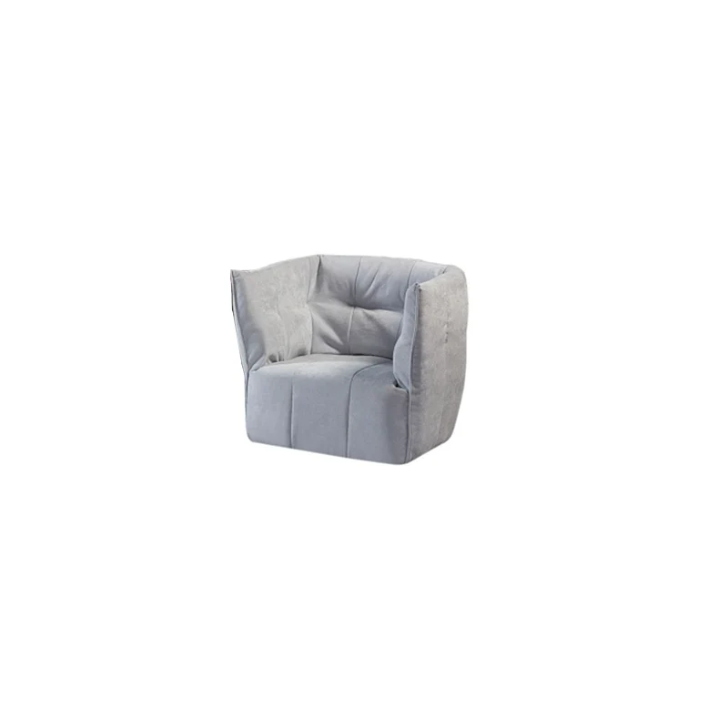 Contemporary Scandinavian U-Shape Fabric Lounge Chair Sofa - Small Space Sponge Comfy Accent Chair For Living Room