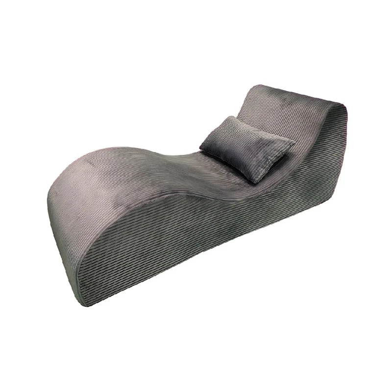 Contemporary Scandinavian Corduroy Compressed Accent Sofa - Wave-Shaped Lounge Chair For Living Room