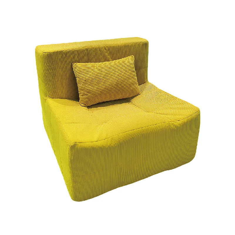 Contemporary Nordic Corduroy Compressed Accent Sofa - High-Density Sponge Lazy Sofa For Living Room