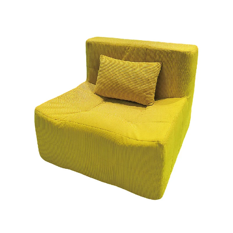 Contemporary Nordic Corduroy Compressed Accent Sofa - High-Density Sponge Lazy Sofa For Living Room