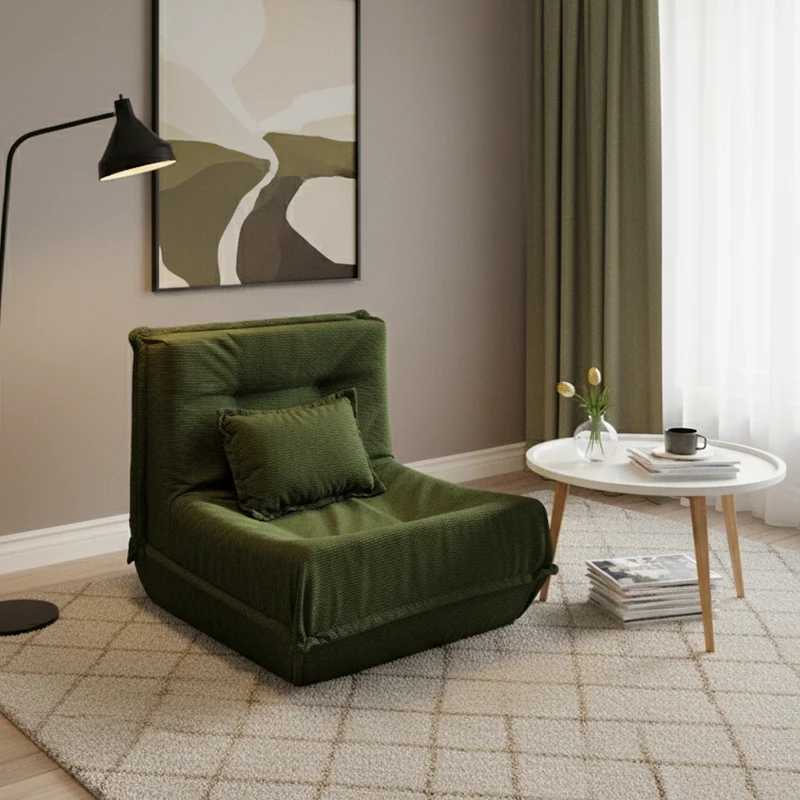 Contemporary Nordic Corduroy Compressed Single Sofa - No-Installation High-Density Sponge Accent Chair For Living Room