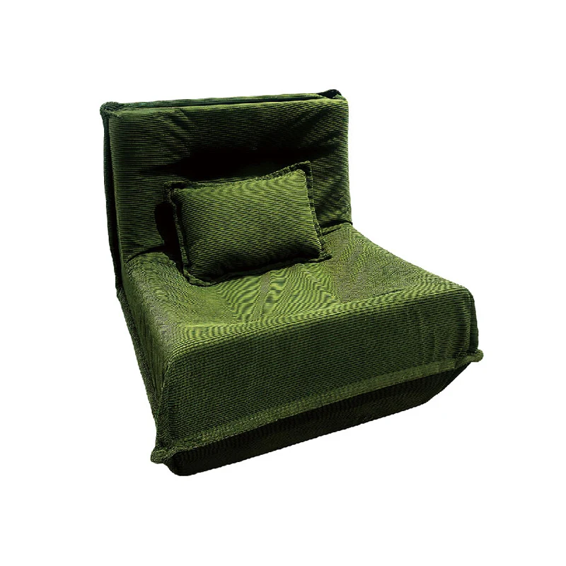 Contemporary Nordic Corduroy Compressed Single Sofa - No-Installation High-Density Sponge Accent Chair For Living Room