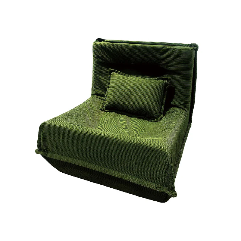 Contemporary Nordic Corduroy Compressed Single Sofa - No-Installation High-Density Sponge Accent Chair For Living Room