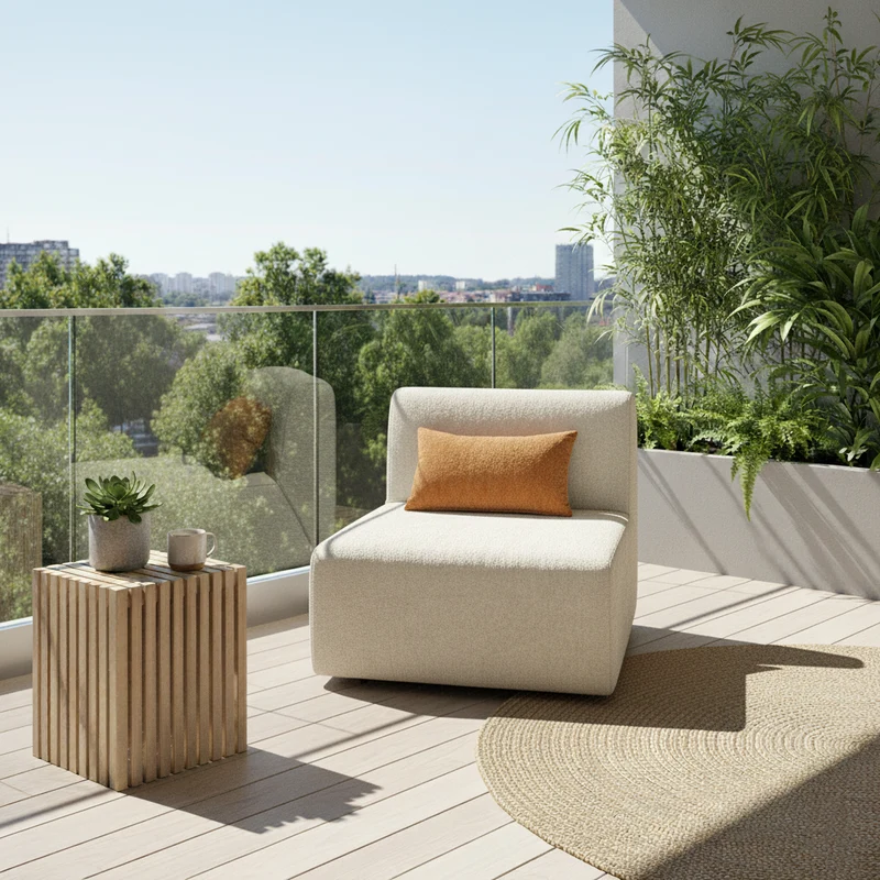 Modern Minimalist Skeletal-Free Single Compression Sofa - Eco-Friendly Formaldehyde-Free Chenille Foam Sofa For Living Room