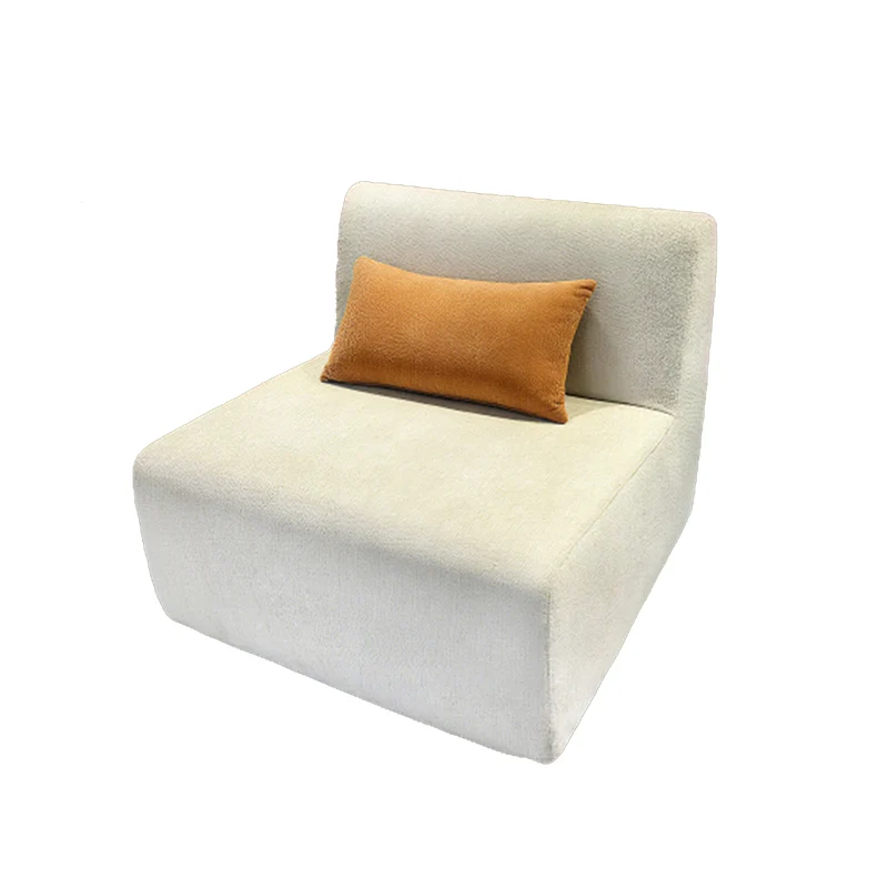 Modern Minimalist Skeletal-Free Single Compression Sofa - Eco-Friendly Formaldehyde-Free Chenille Foam Sofa For Living Room