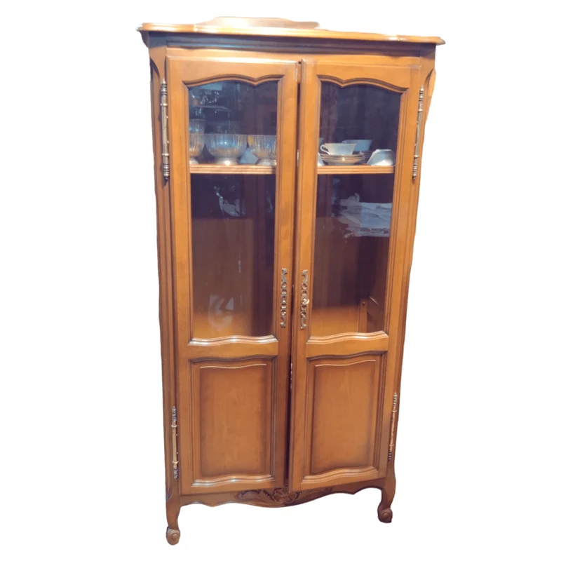 French display case in red citronnier, contemporary manufacture
