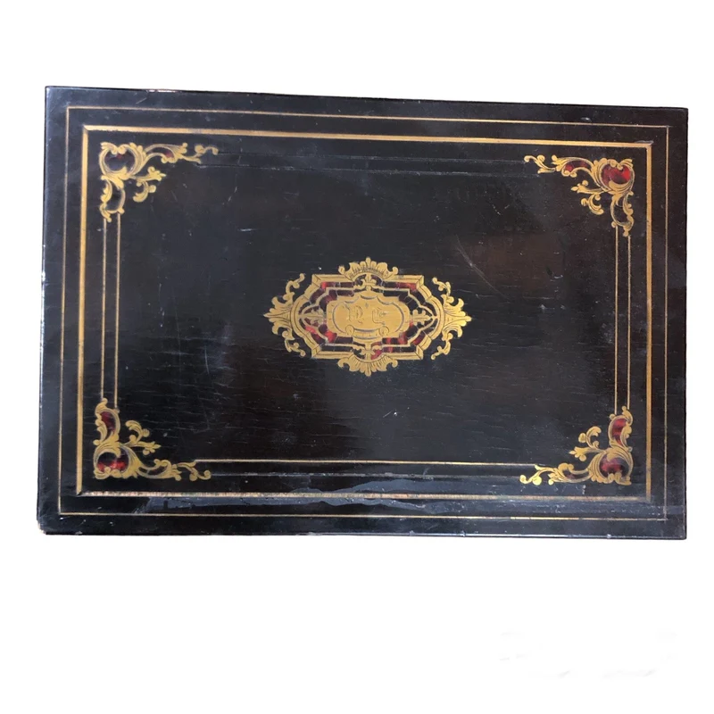 Napoleon III box with bronze marquetry