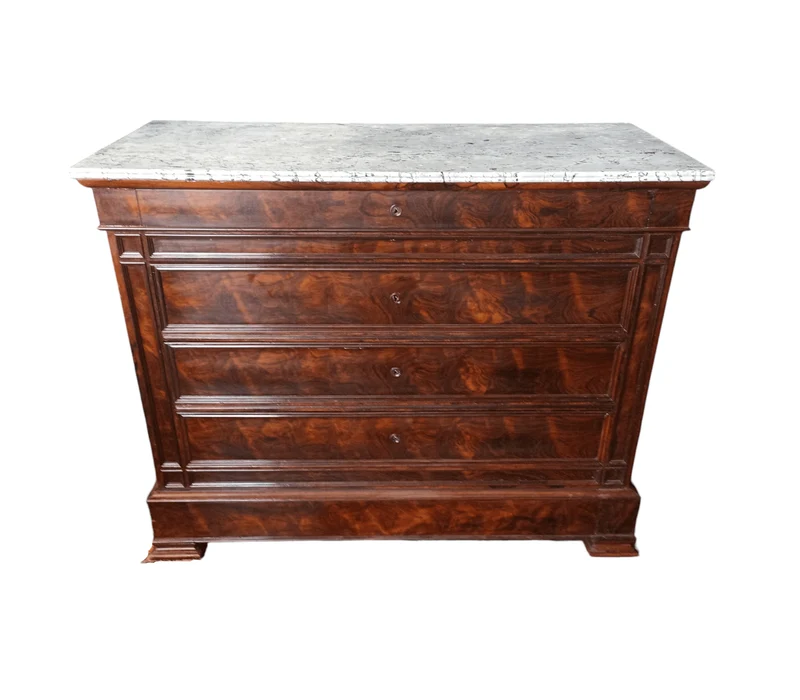 Louis Philippe Marble Top Desk Dresser